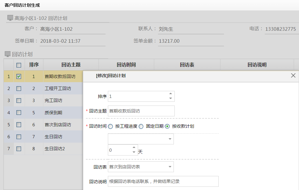 客戶回訪管理 客戶回訪管理