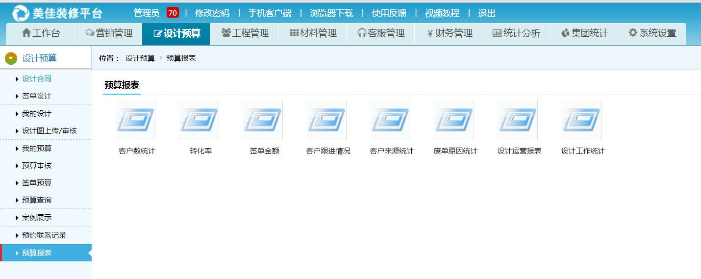 預(yù)算統(tǒng)計(jì)報(bào)表